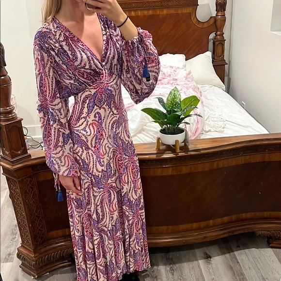 knee length dresses for ladies Free People Printed Dixie Maxi Dress – Josie's Boutique main image 1